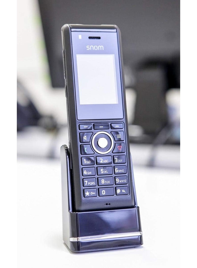 Snom M85 DECT Cordless Phone, Alarm Function, Backlit Keypad, Belt Clip, Ruggedized Handset, Headset Connectable, integrated Position Sensors,  Black | M85 - Image 1